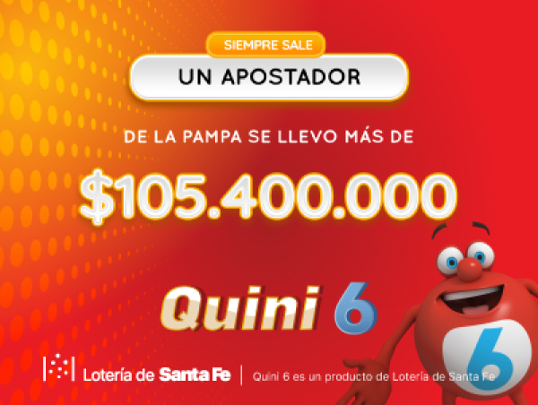 Tremendo: un apostador de Pico ganó más de 100 millones de pesos en el Quini 6