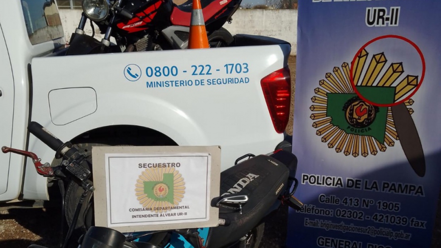 En Pico secuestraron motos que eran usadas en picadas