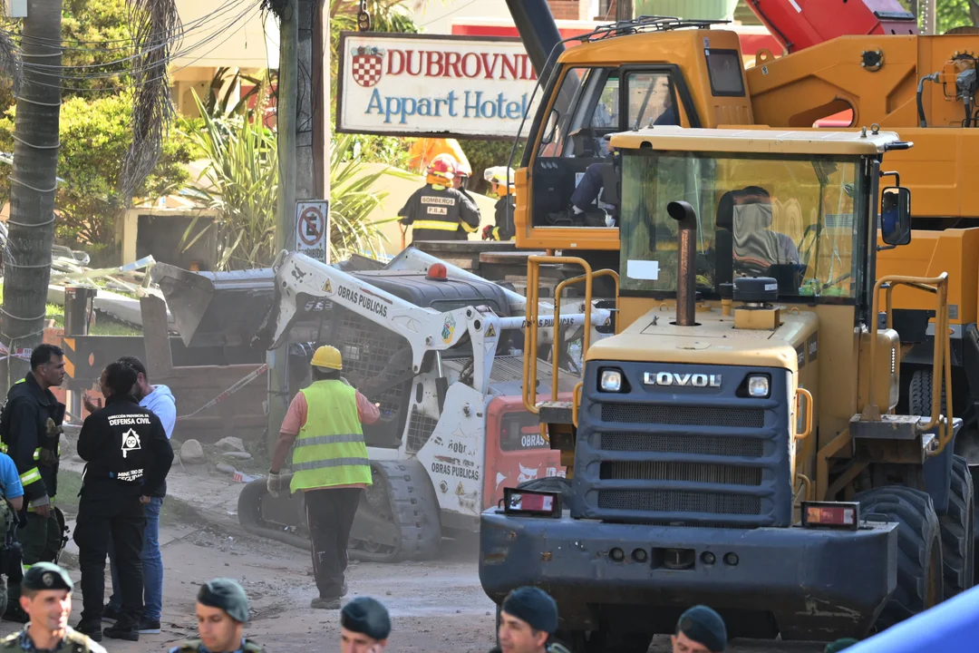 Derrumbe en hotel de Villa Gesell: arrancan las pericias