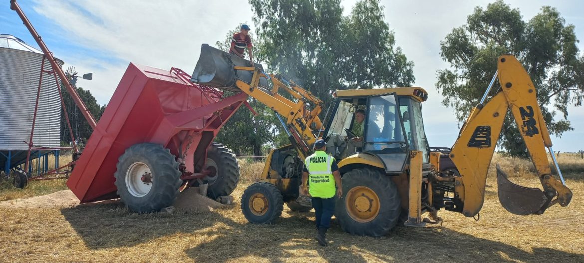 En un campo de Santa Teresa falleció un productor agropecuario aplastado por una monotolva