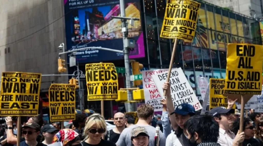 Fuertes protestas en EEUU en contra de la guerra con Irán