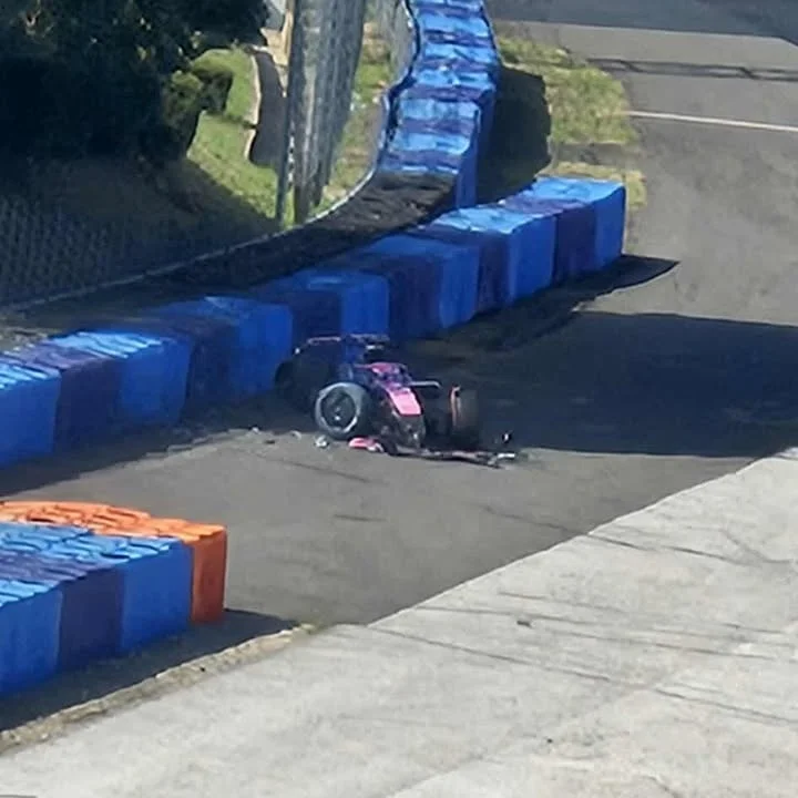 Colapinto se accidentó en una  prueba de neumáticos en Hungría