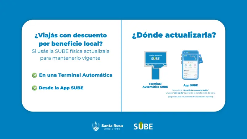La municipalidad pide que usuarios actualicen la SUBE