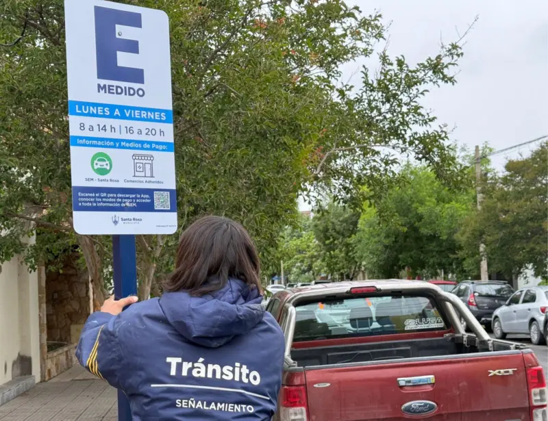El lunes empieza a funcionar la ampliación del estacionamiento medido en Santa Rosa