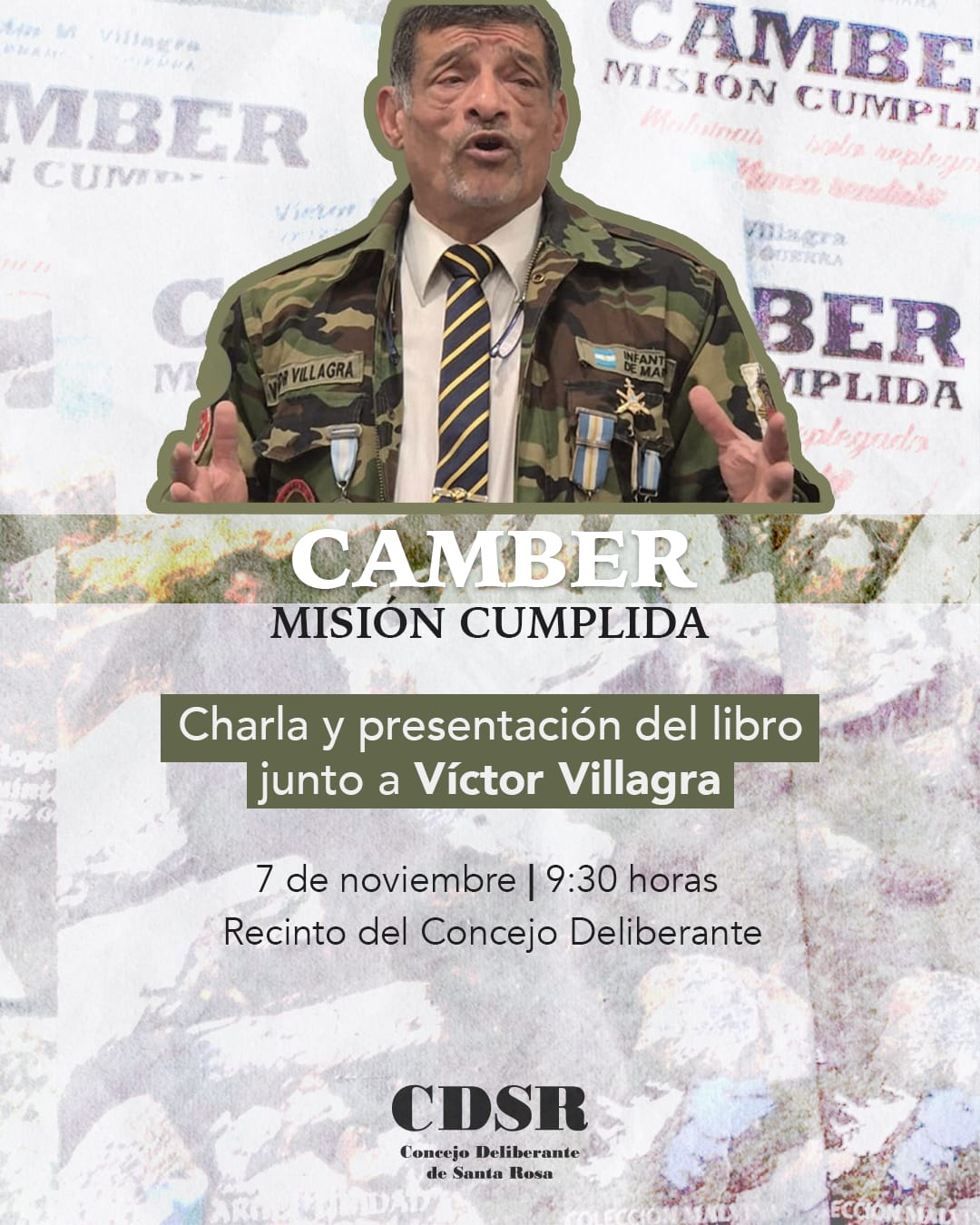 Charla de un veterano de Malvinas en el Concejo Deliberante santarroseño