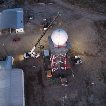 Avanza la instalación del radar meteorológico en Santa Isabel