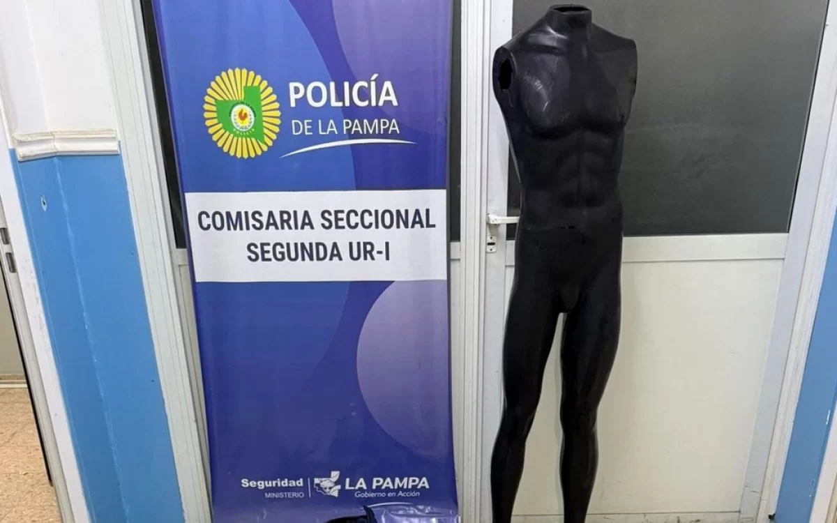 Rompió una vidriera, se llevó un maniquí y después lo tiró en un baldío