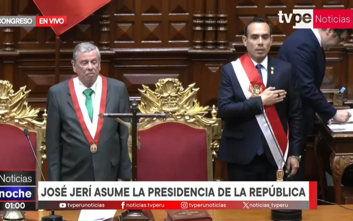 José Jerí asume como presidente interino de Perú tras la destitución exprés de Dina Boluarte