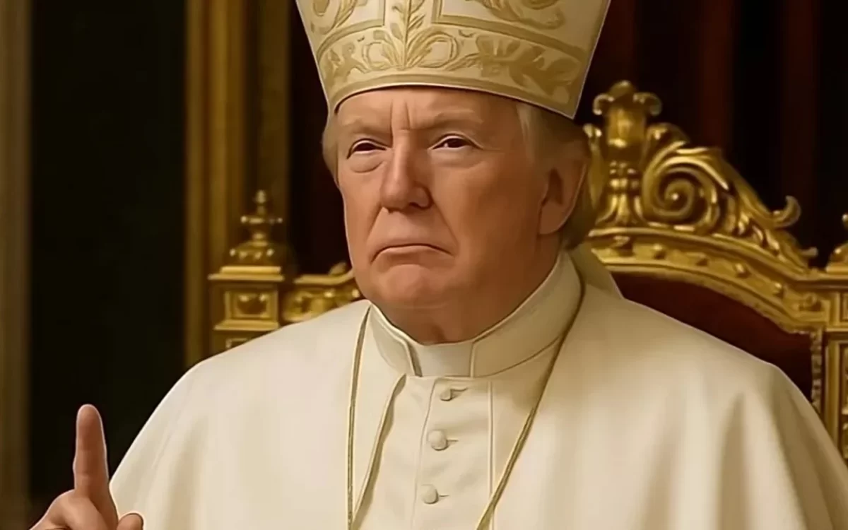 La imagen viral de Donald Trump como Papa que generó polémica a días del Cónclave en el Vaticano